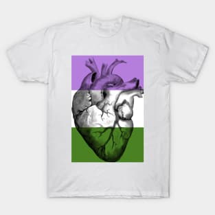 Genderqueer Pride Anatomic Heart T-Shirt